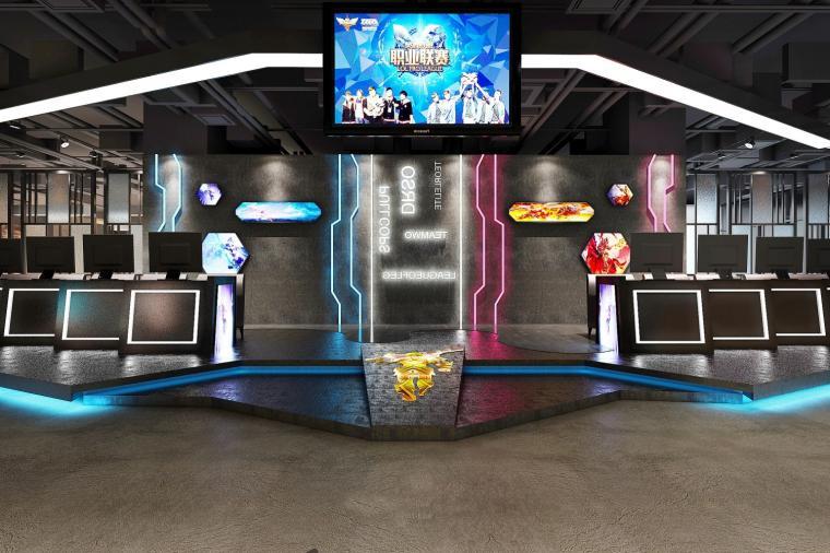 網咖賽事臺裝修設計效果圖