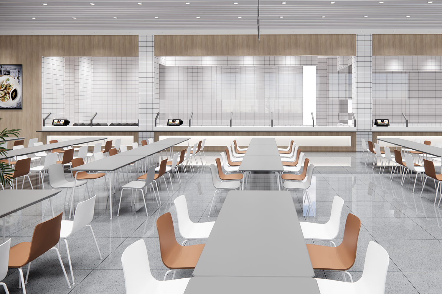 廠區職工食堂裝修改造設計效果圖