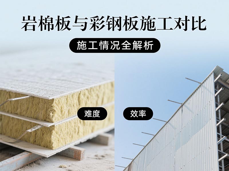 巖棉板和彩鋼板施工對(duì)比