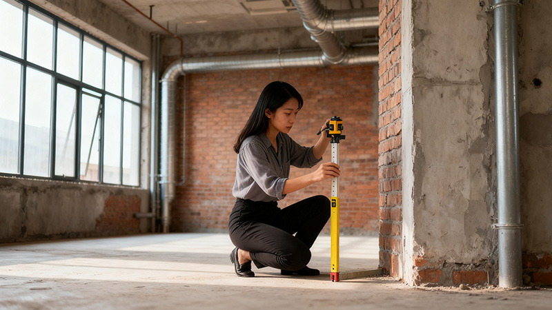 辦公室裝修現場量房