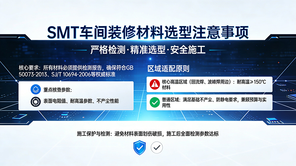 SMT車間裝修材料選型注意事項